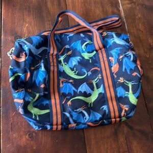 Pottery Barn Kids Dragon Print Overnight Duffle
